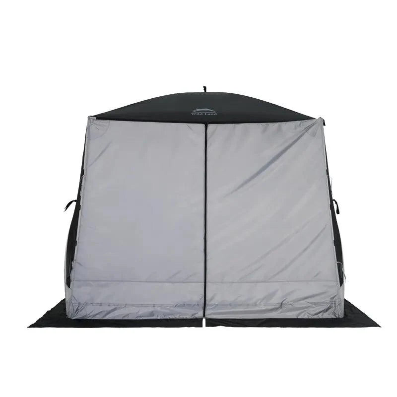 Wild Land Hub Screen House 400 XL - Quick Set Up Pop-Up Mesh Tent in Grey