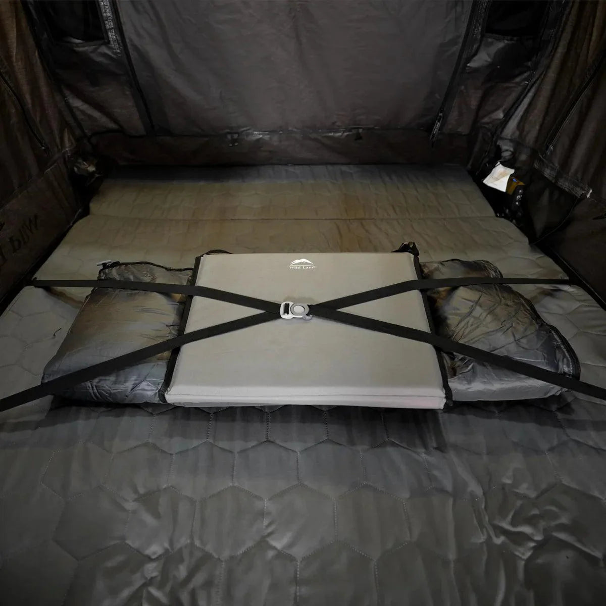 Wild Land Skyera - Black Automatic Hard Shell Roof Top Tent Fully Deployed