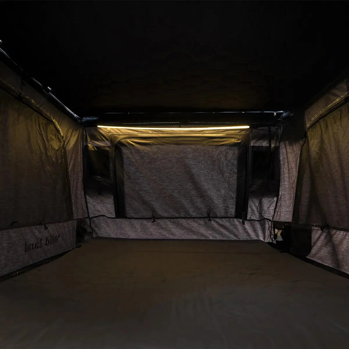 Wild Land Skyera - Black Automatic Hard Shell Roof Top Tent Fully Deployed