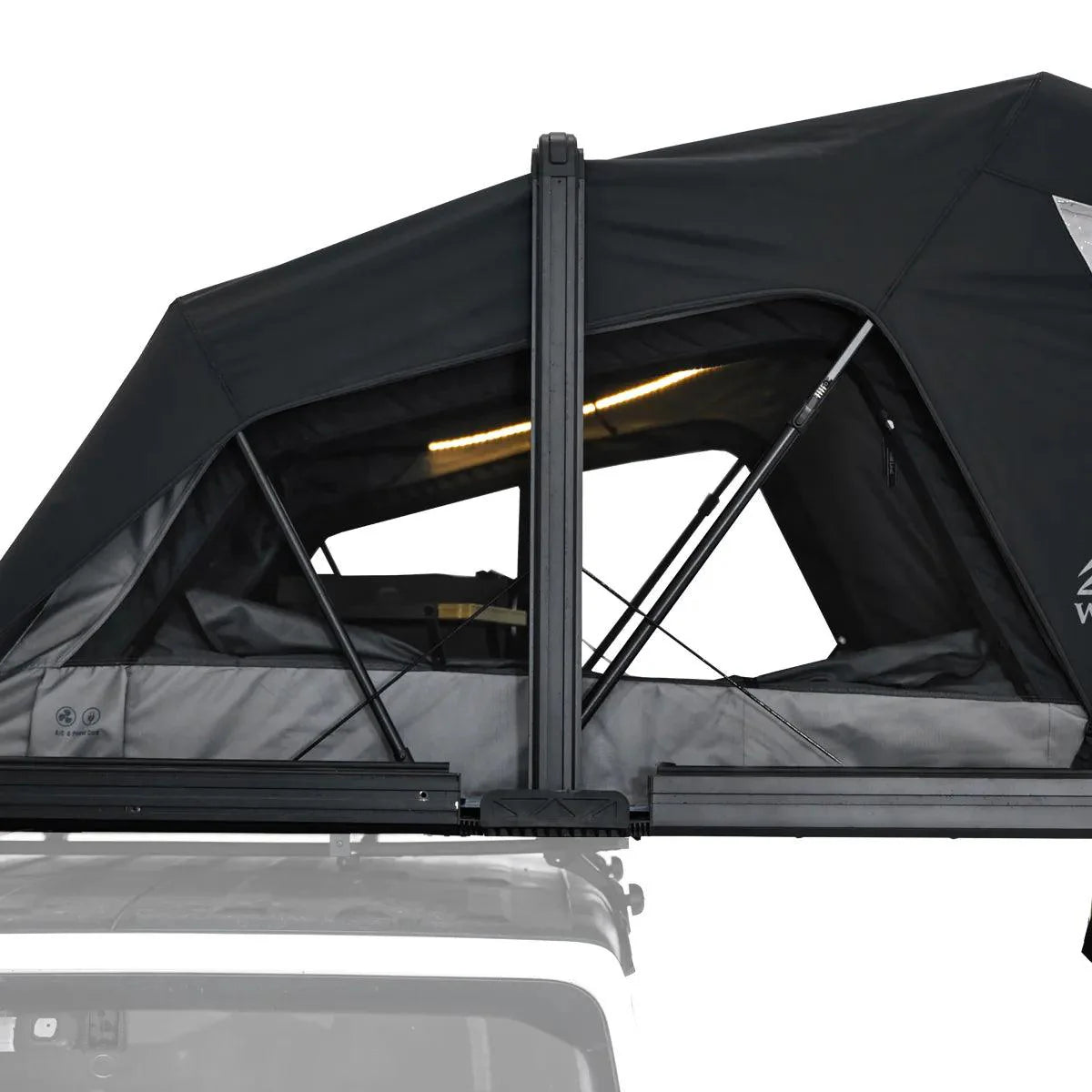 Wild Land OrthFrame Max - Aerodynamic black hard shell aluminum rooftop tent