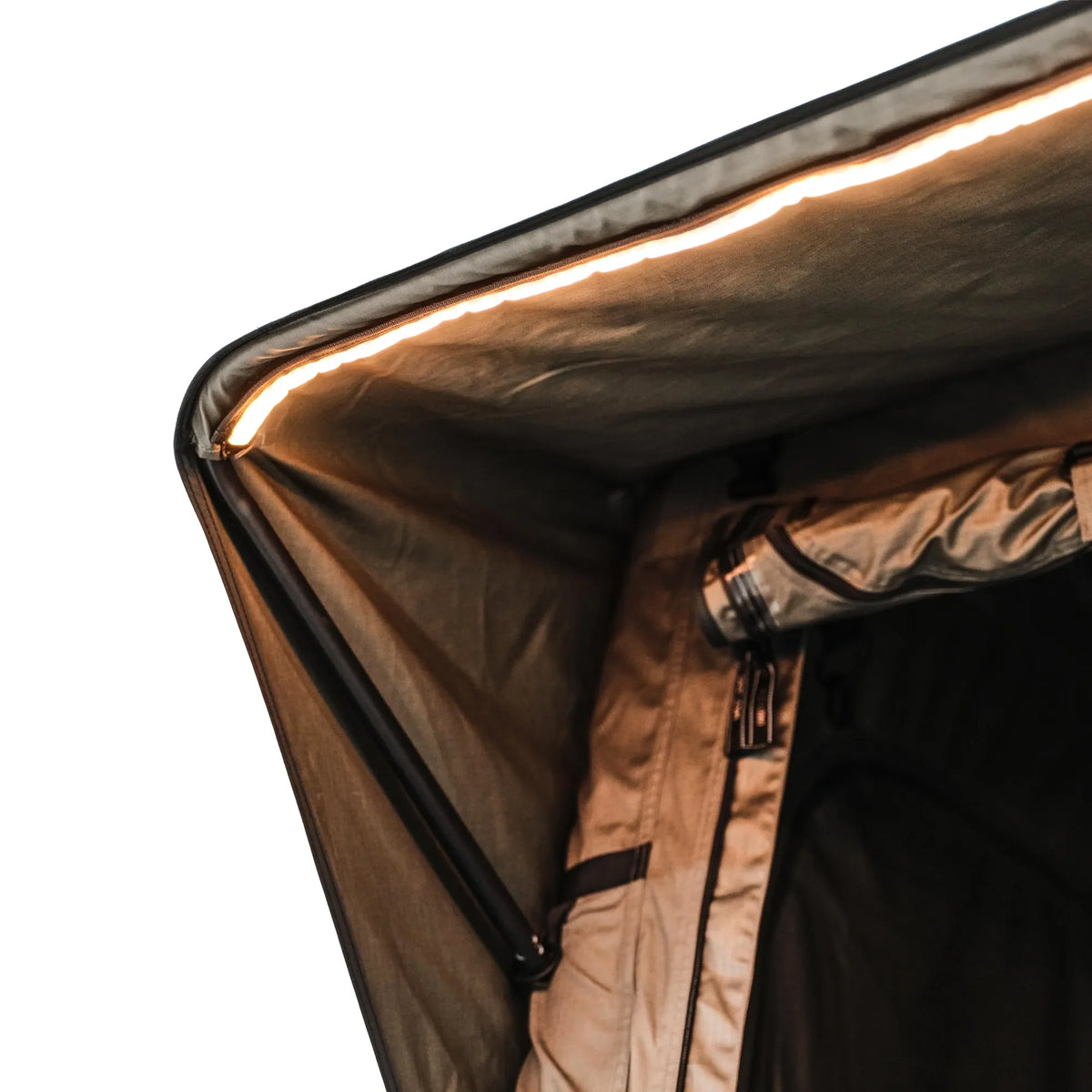 Spacious interior of Air Cruiser roof tent featuring a 20cm thick inflatable mattress