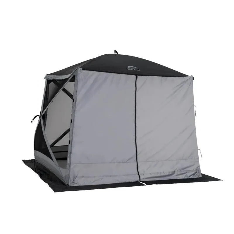 Wild Land Hub Screen House 400 XL - Quick Set Up Pop-Up Mesh Tent in Grey