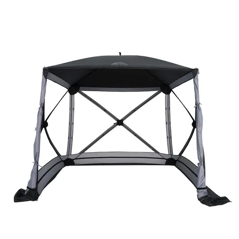Wild Land Hub Screen House 400 XL - Quick Set Up Pop-Up Mesh Tent in Grey