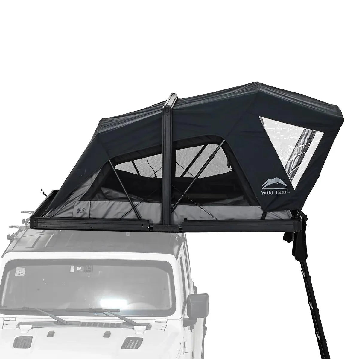 Spacious OrthFrame Max rooftop tent deployed showing all-in-one campsite design